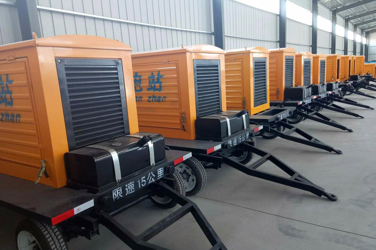 阳谷发电机租赁施工现场